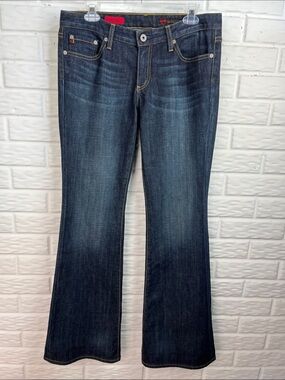 ADRIANO GOLDSCHMIED THE CLUB FLARE MID RISE DARK WASH JEANS MADE IN USA SZ 30/34